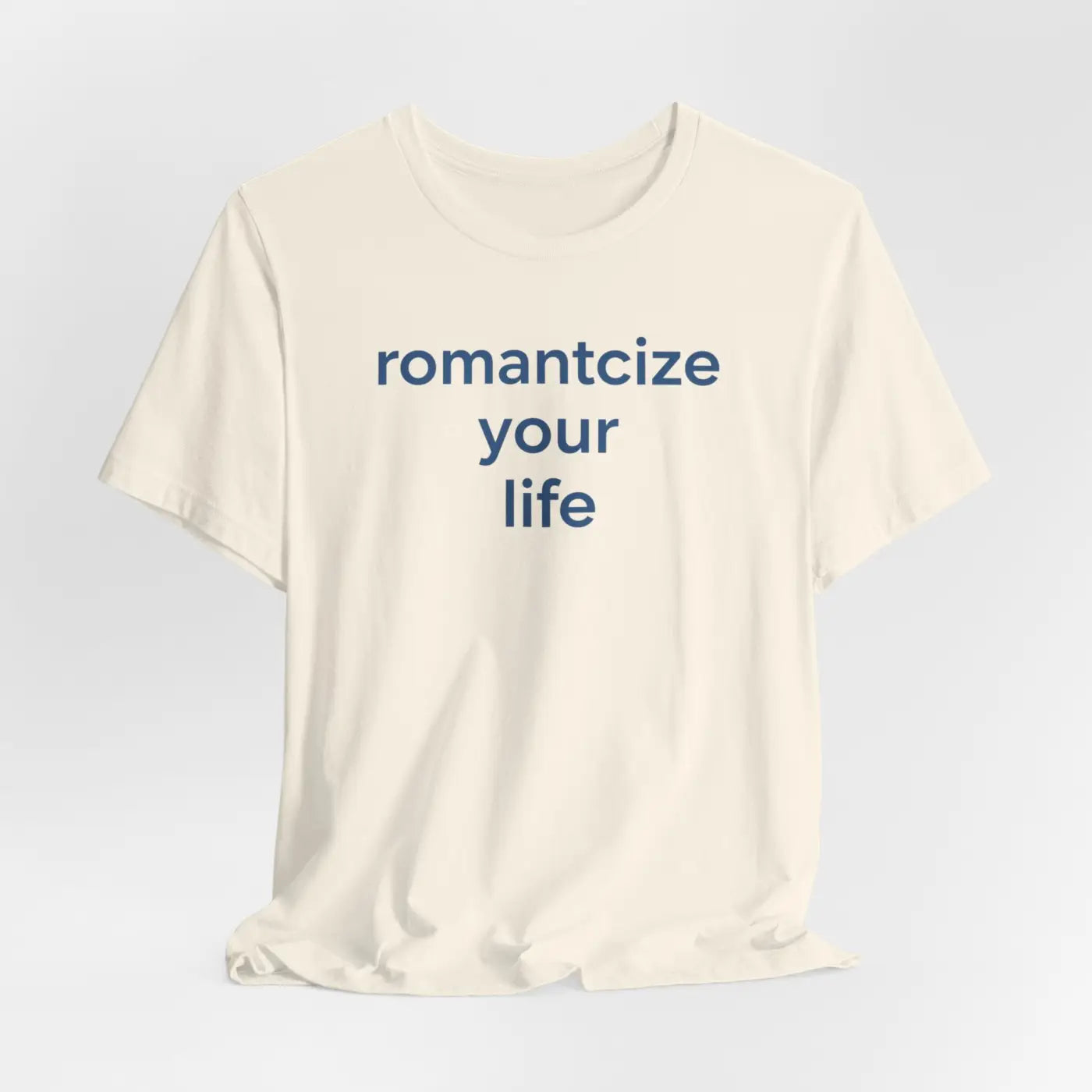 Winter Typography Slogans Tee - Bold Blue Statement - DipaliZ