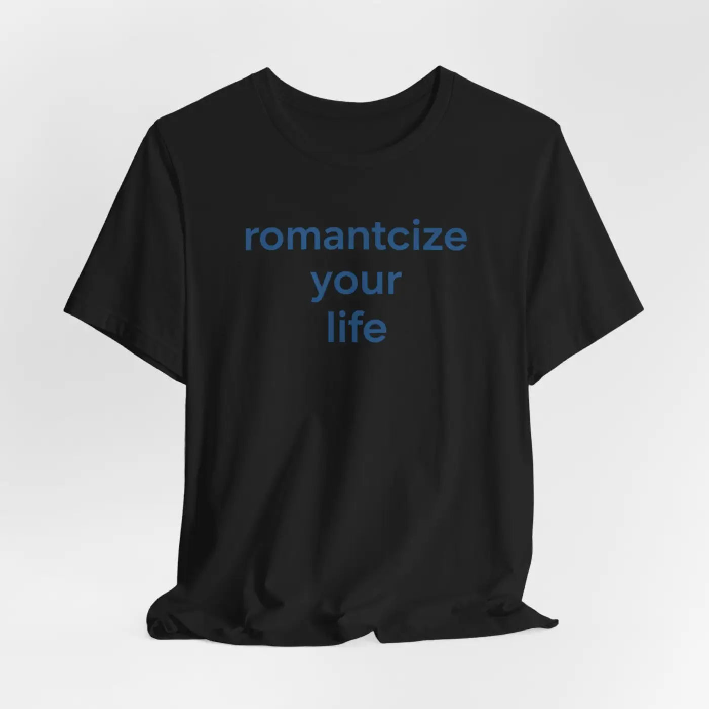 Winter Typography Slogans Tee - Bold Blue Statement - DipaliZ