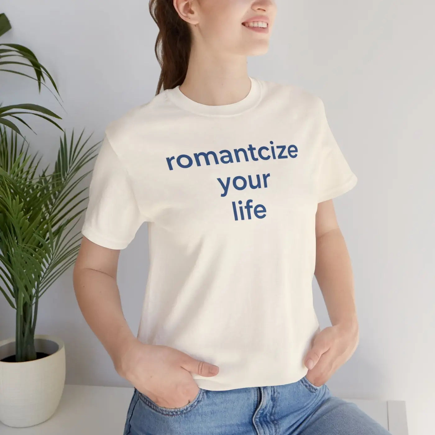Winter Typography Slogans Tee - Bold Blue Statement - DipaliZ