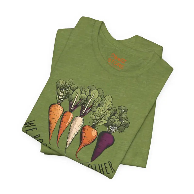 Root Vegetables Tee - We Root For Each Other Short Sleeve - DipaliZ