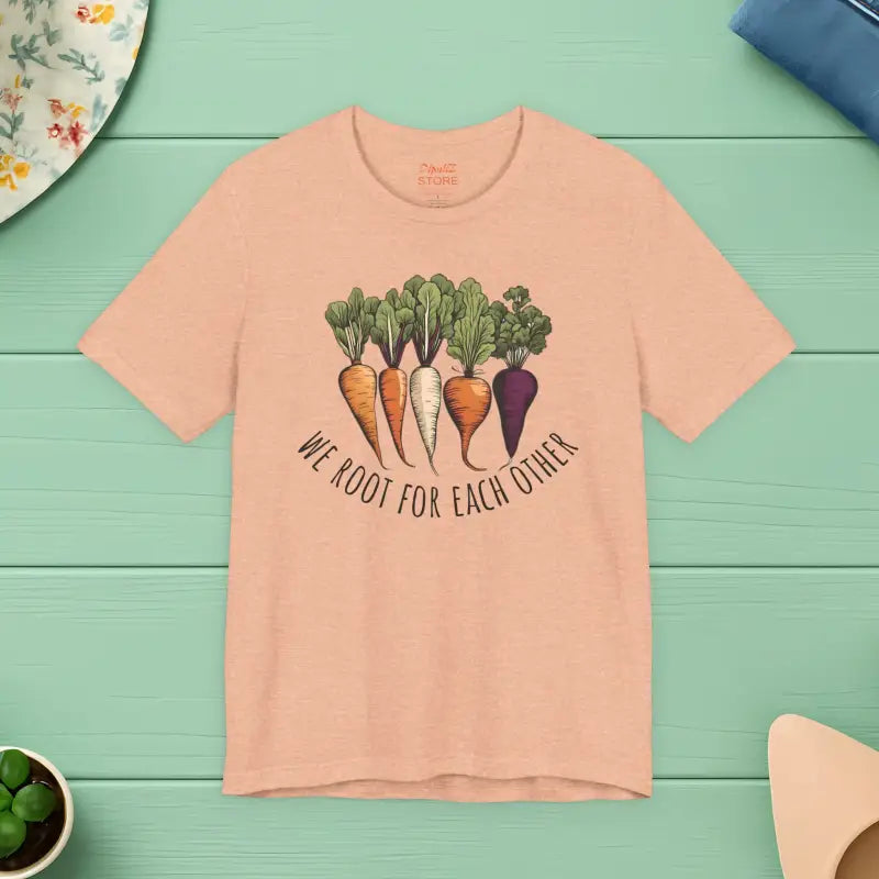 Root Vegetables Tee - We Root For Each Other Short Sleeve - DipaliZ