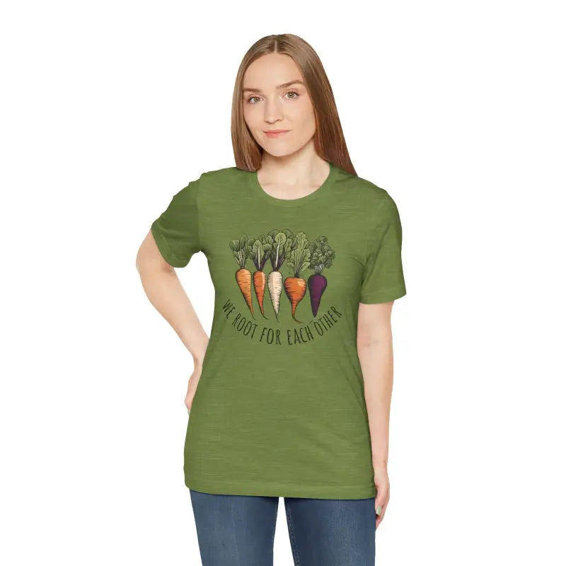 Root Vegetables Tee - We Root For Each Other Short Sleeve - DipaliZ