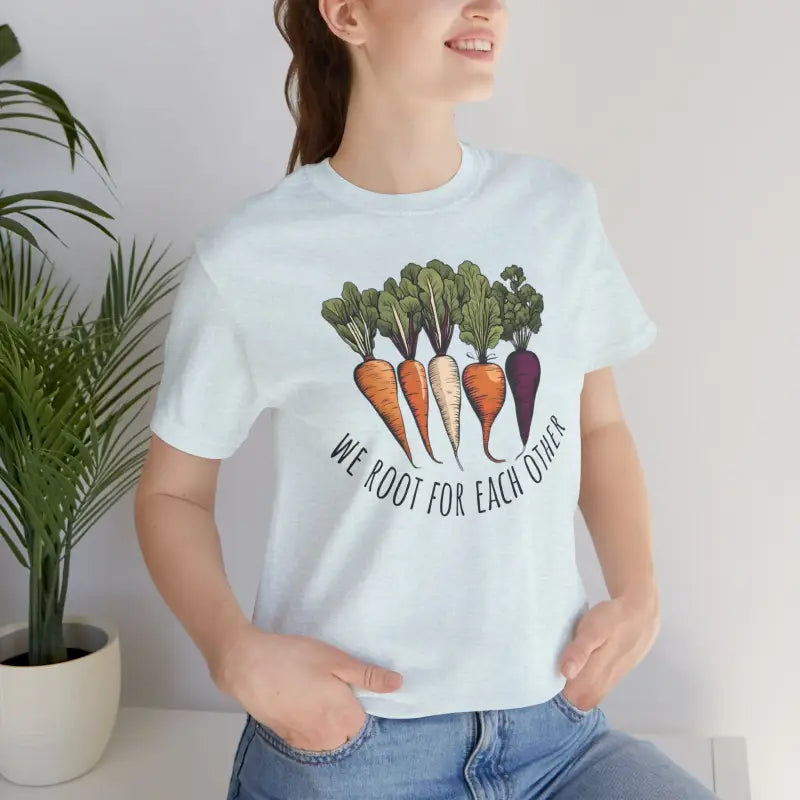 Root Vegetables Tee - We Root For Each Other Short Sleeve - DipaliZ