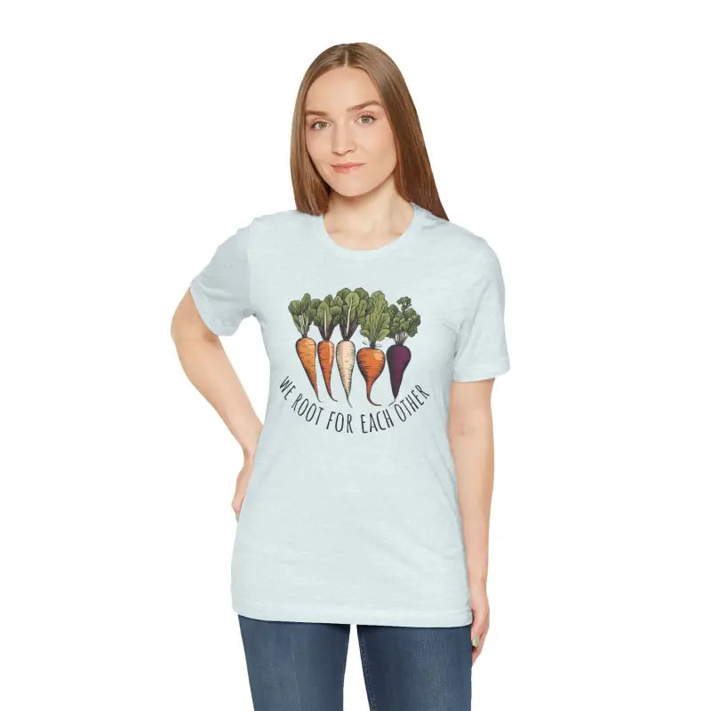 Root Vegetables Tee - We Root For Each Other Short Sleeve - DipaliZ