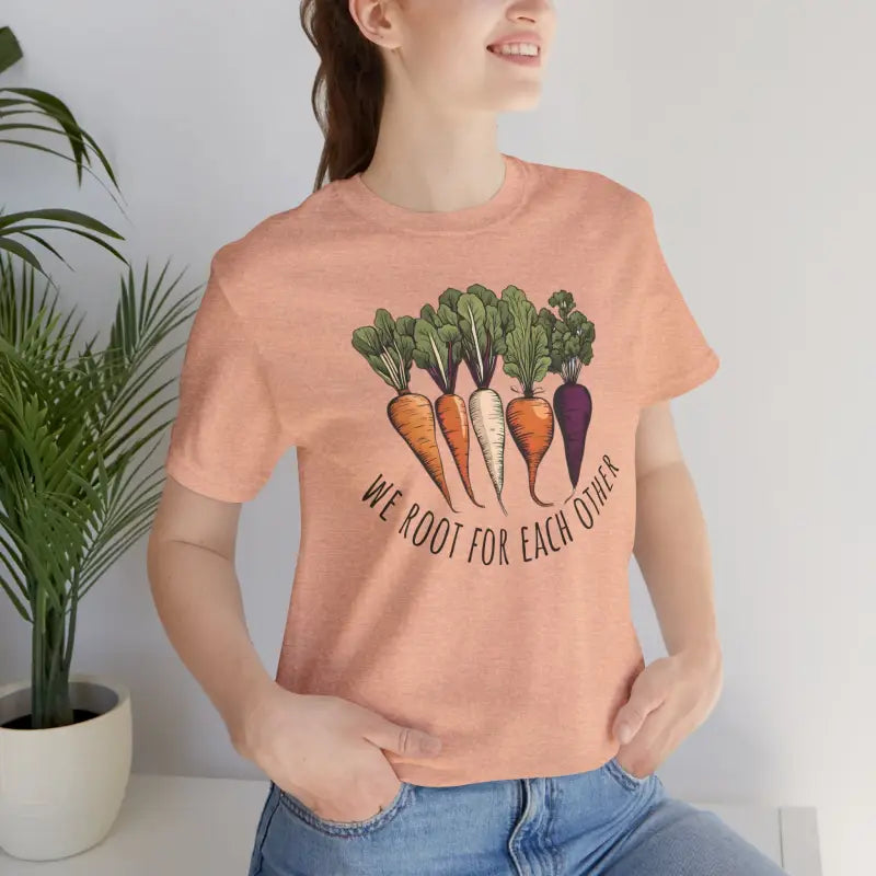 Root Vegetables Tee - We Root For Each Other Short Sleeve - DipaliZ