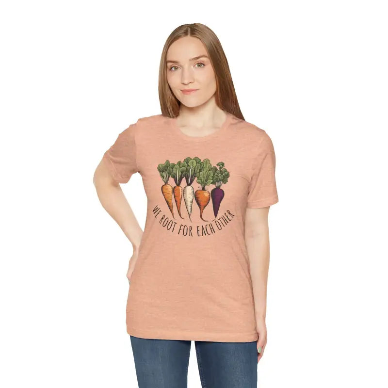 Root Vegetables Tee - We Root For Each Other Short Sleeve - DipaliZ