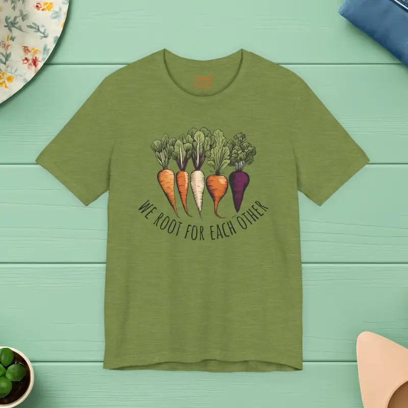 Root Vegetables Tee - We Root For Each Other Short Sleeve - DipaliZ