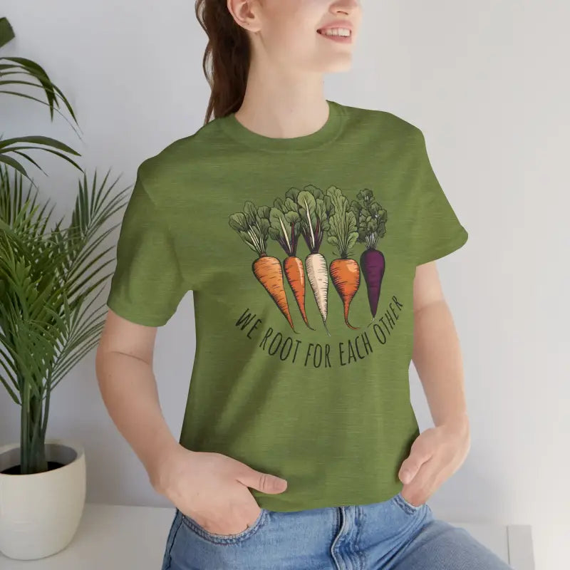 Root Vegetables Tee - We Root For Each Other Short Sleeve - DipaliZ