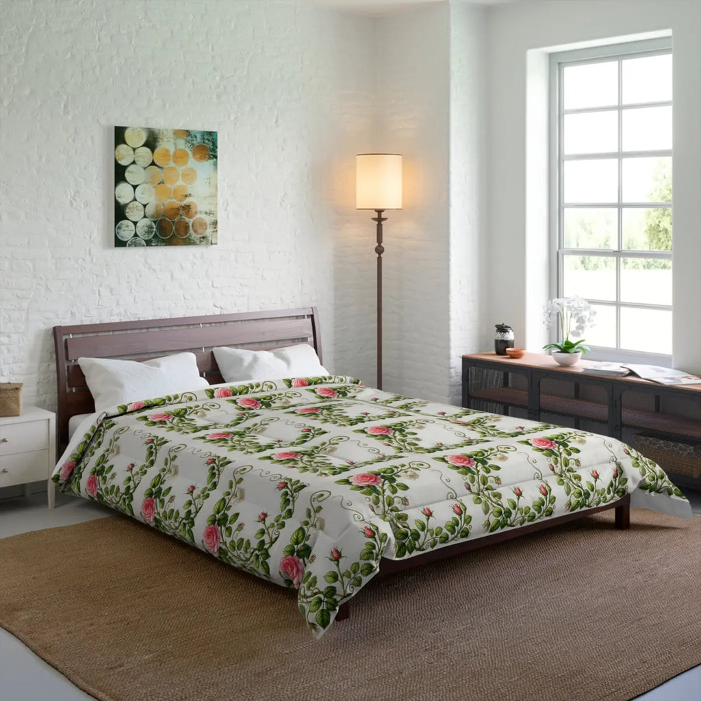 Rose Climber Comforter - Cozy Stylish Home Snuggles - DipaliZ