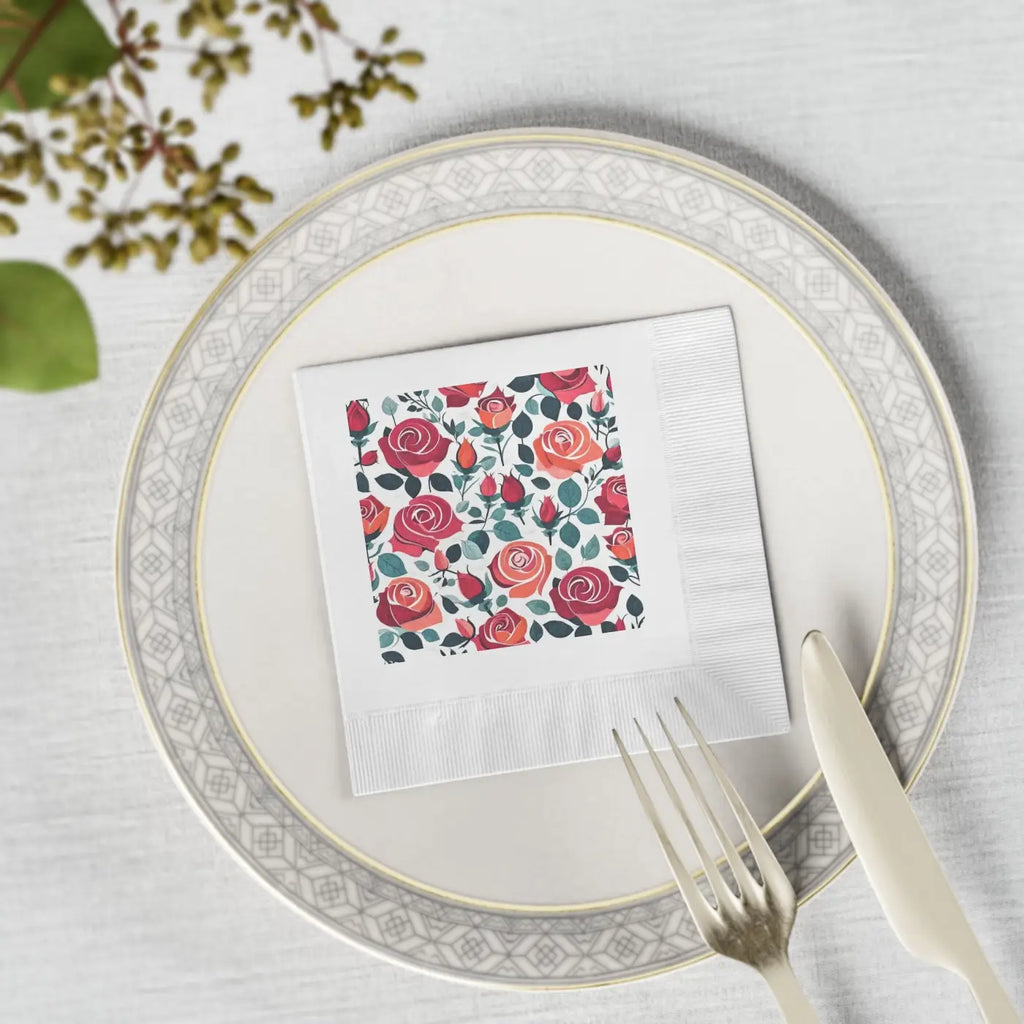 White Coined Napkins - Chic Party Essential - DipaliZ