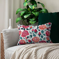 Rose Lumbar Pillow - Spun Polyester Home Decor - DipaliZ