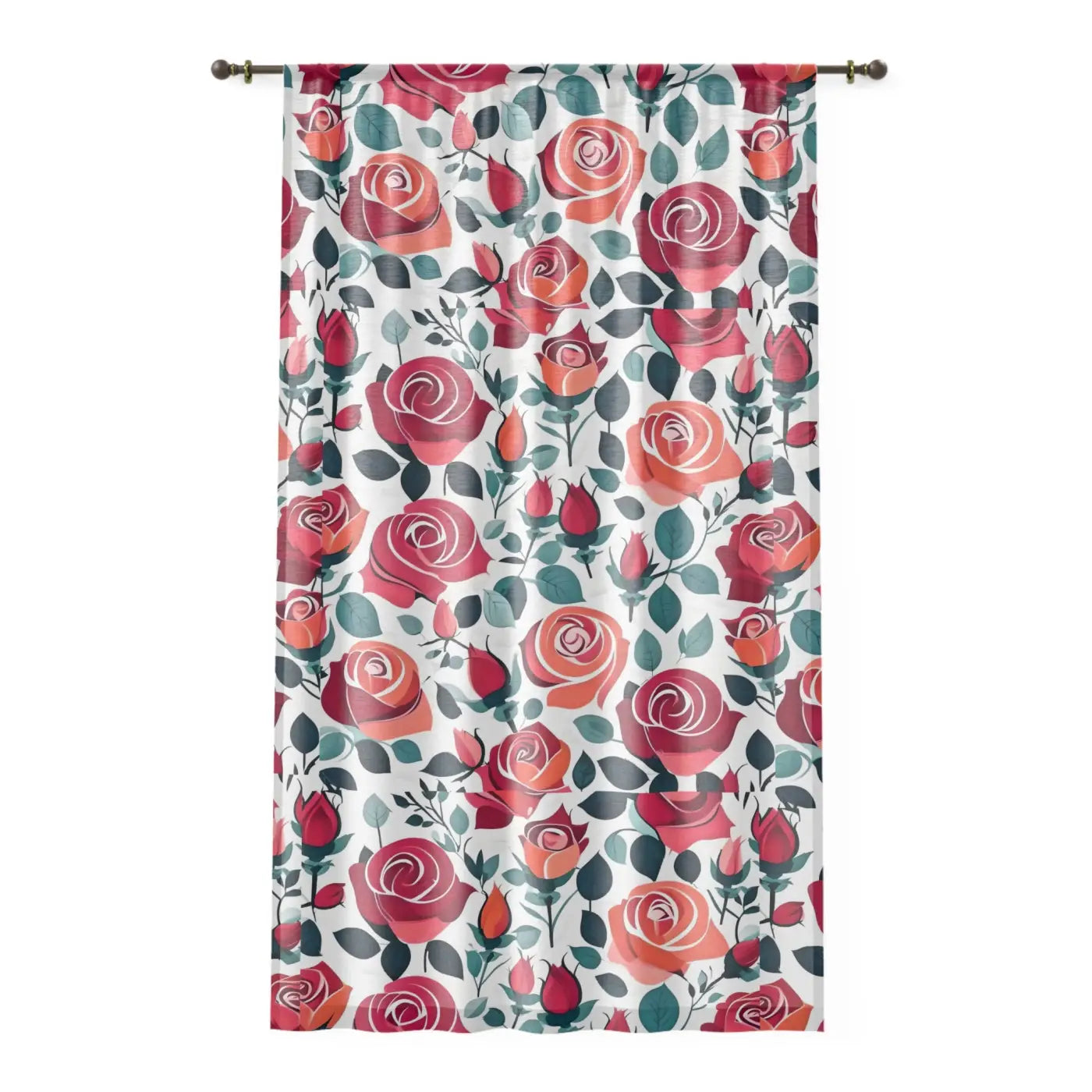 Pattern Curtains - Stylish Rose Floral Home Decor - DipaliZ