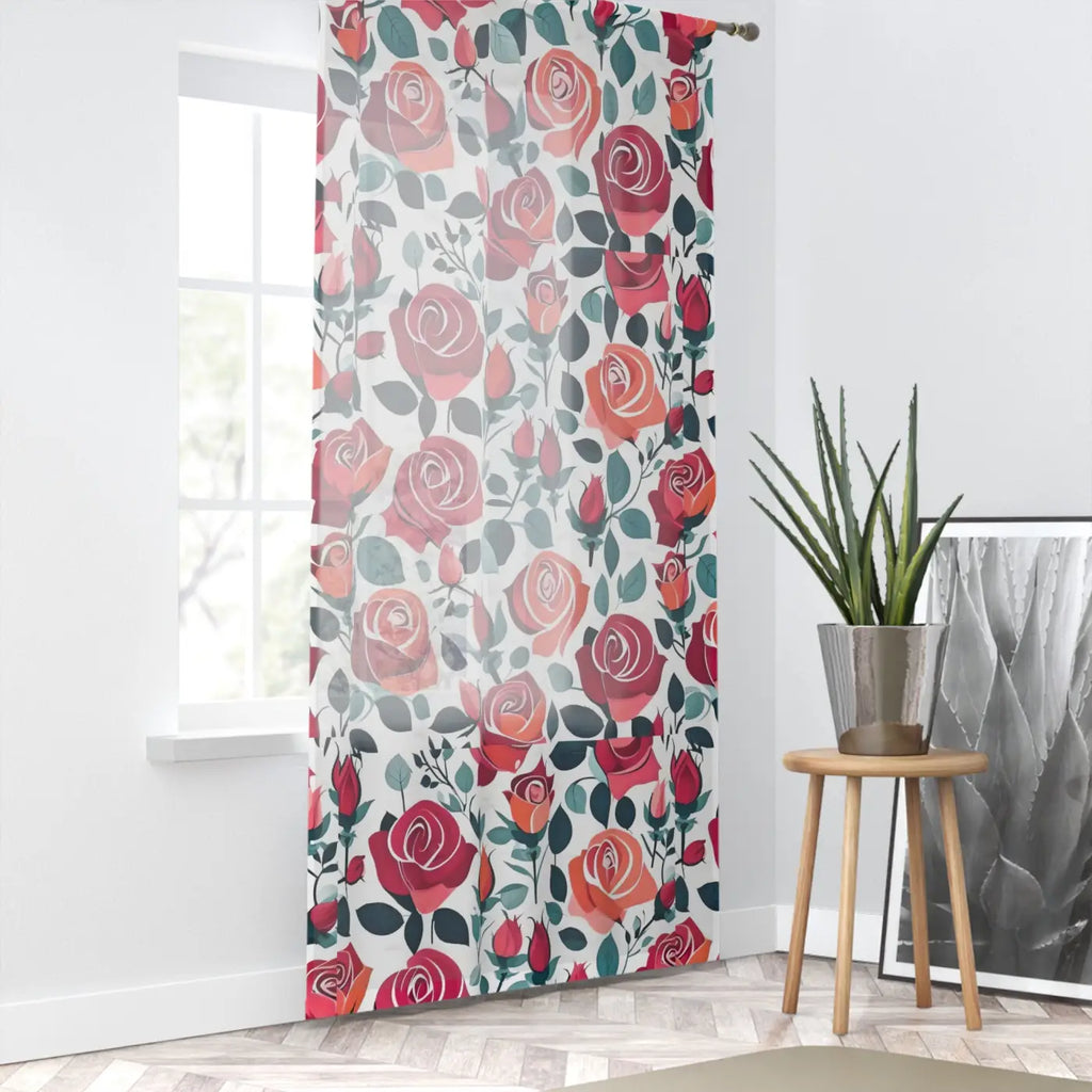 Pattern Curtains - Stylish Rose Floral Home Decor - DipaliZ