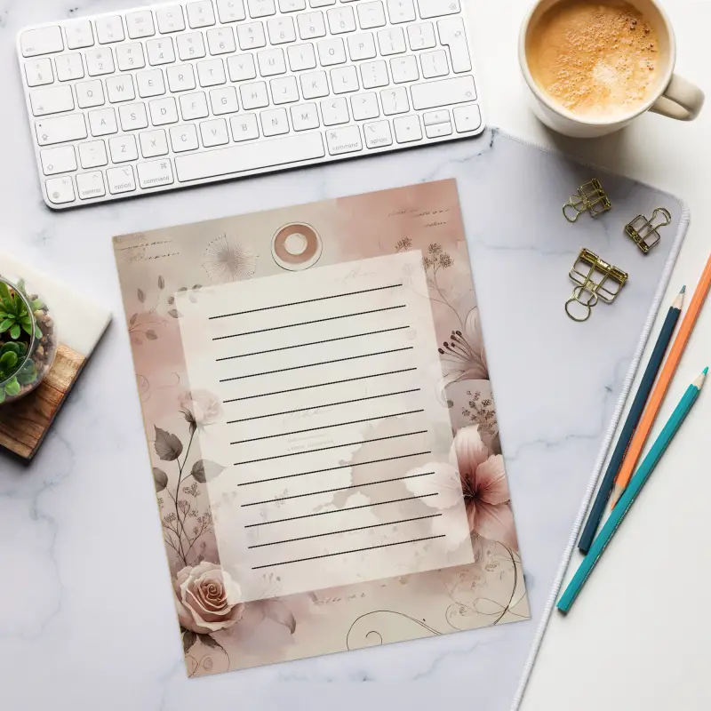 Rose Pink Notepad - Chic Note Taking Essential - DipaliZ