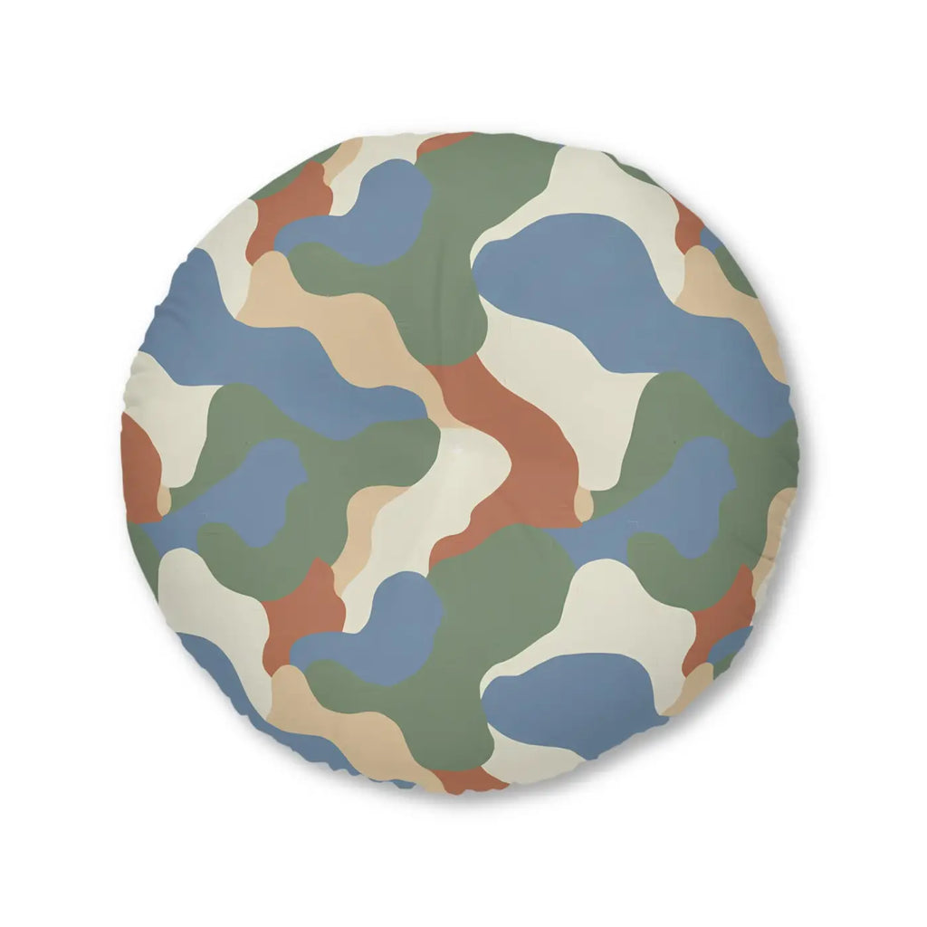 Round Tufted Floor Pillow - Cozy Velvet Retreat - DipaliZ