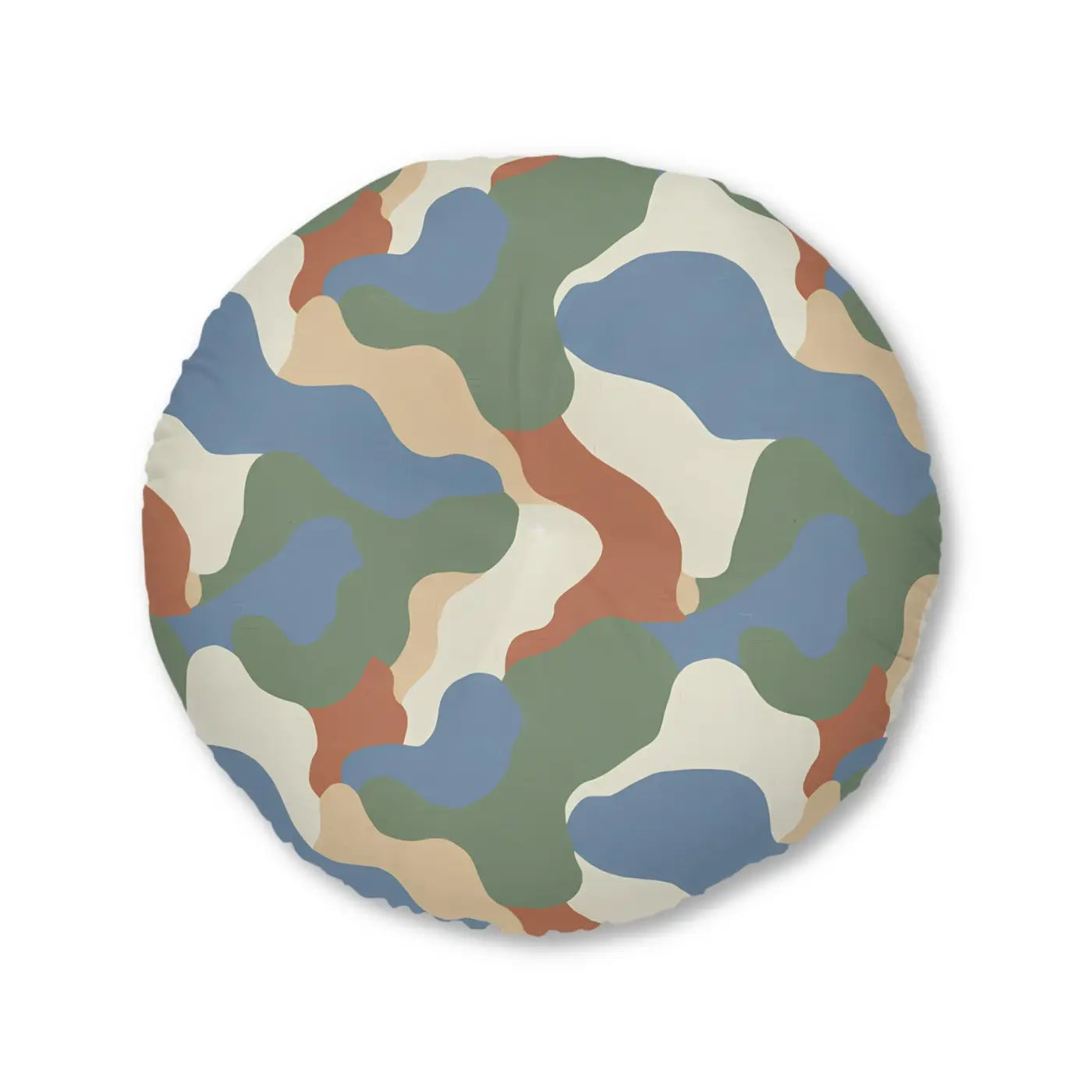 Round Tufted Floor Pillow - Cozy Velvet Retreat - DipaliZ