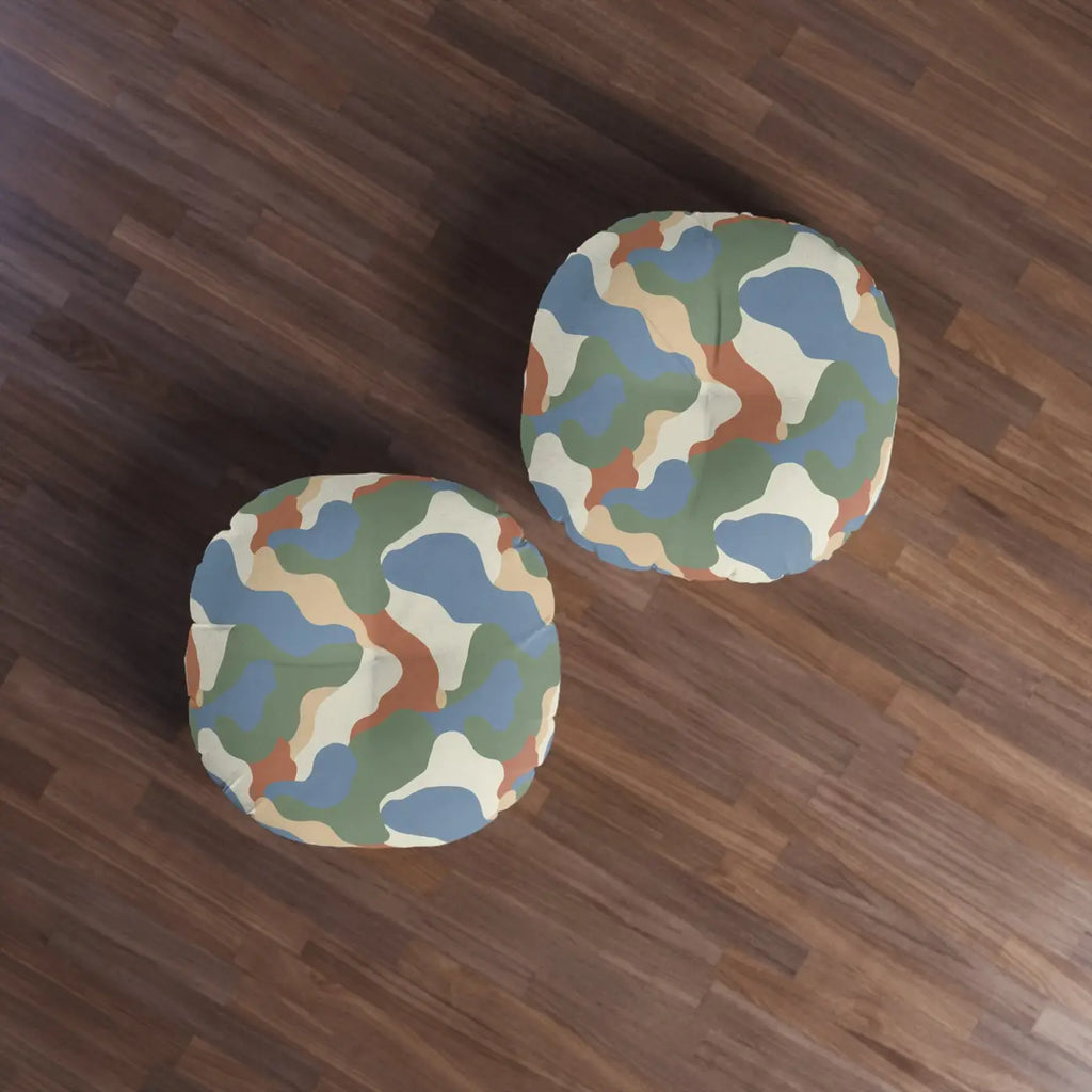 Round Tufted Floor Pillow - Cozy Velvet Retreat - DipaliZ