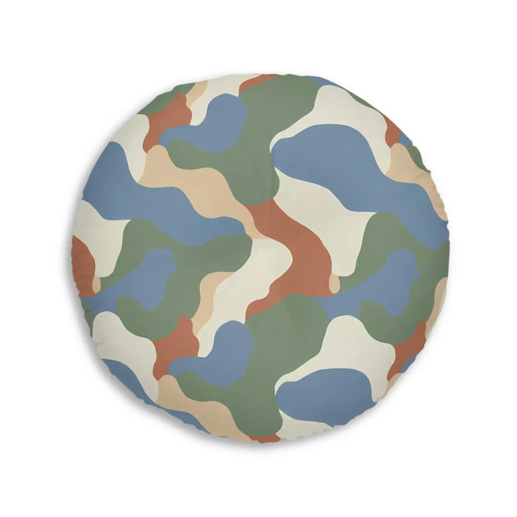 Round Tufted Floor Pillow - Cozy Velvet Retreat - DipaliZ