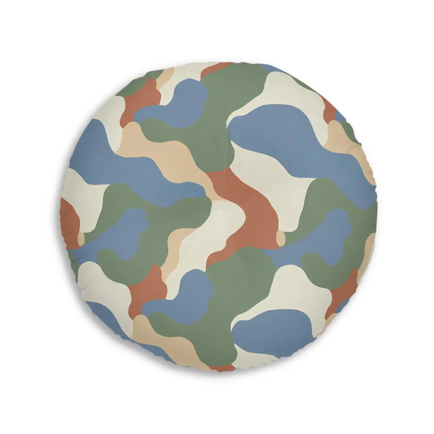 Round Tufted Floor Pillow - Cozy Velvet Retreat - DipaliZ