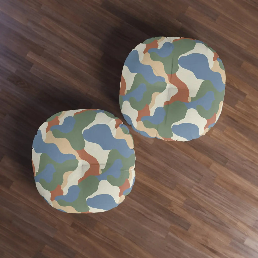 Round Tufted Floor Pillow - Cozy Velvet Retreat - DipaliZ