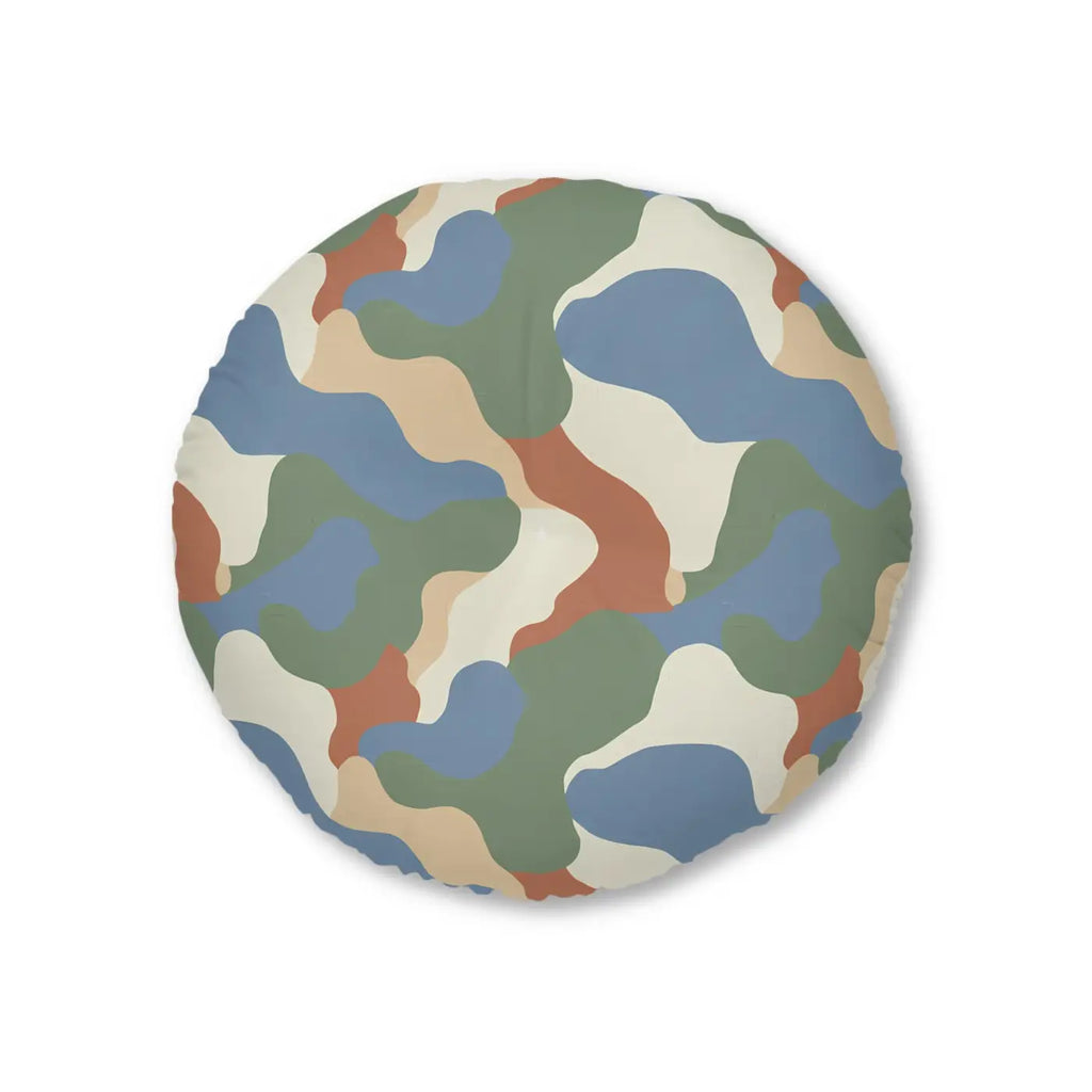 Round Tufted Floor Pillow - Cozy Velvet Retreat - DipaliZ