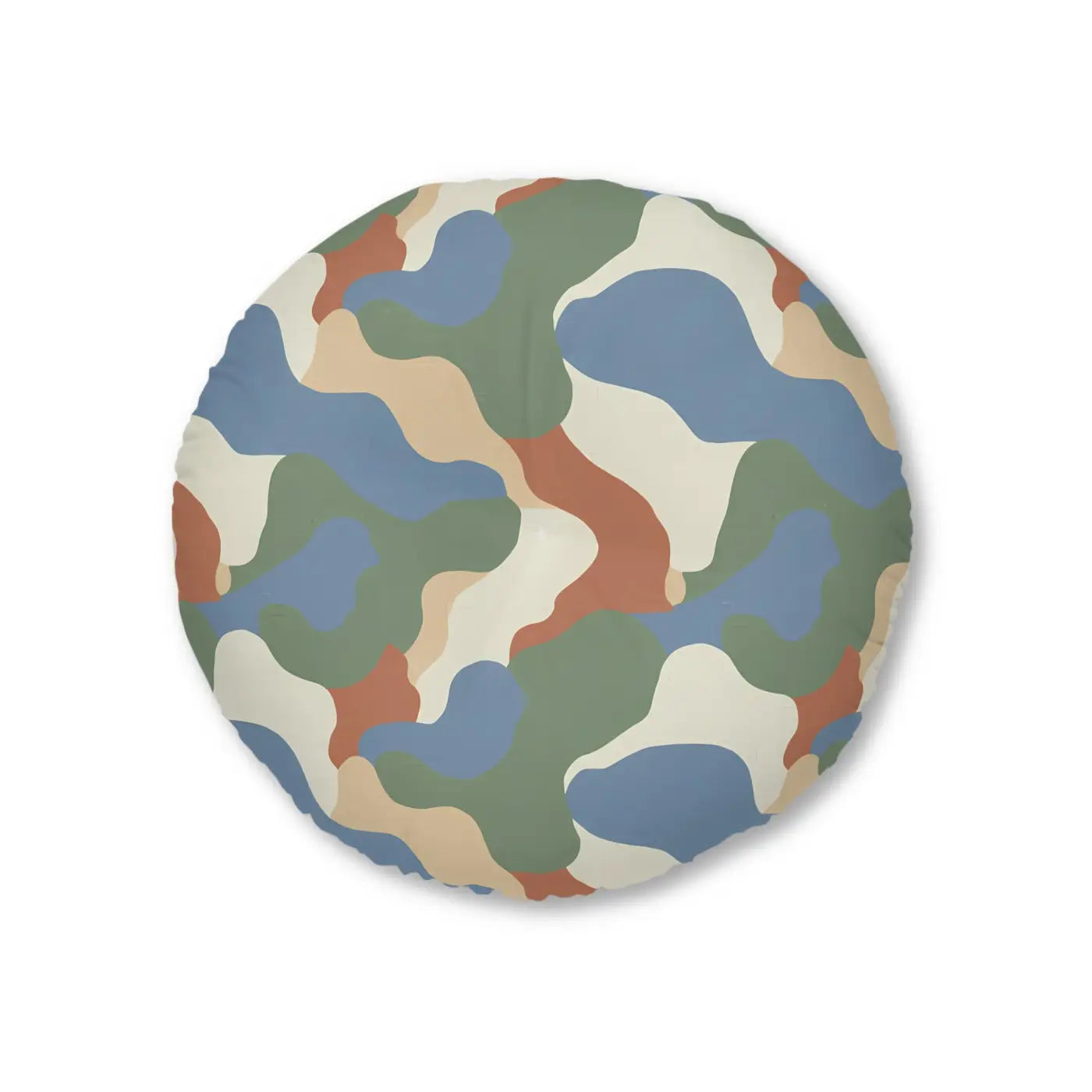 Round Tufted Floor Pillow - Cozy Velvet Retreat - DipaliZ