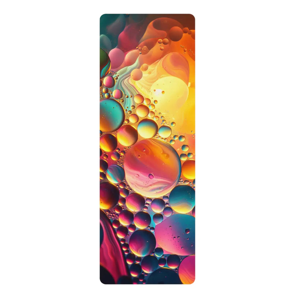 Rubber Yoga Mat - Abstract Fluid Pattern Design - DipaliZ