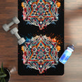 Vibrant Rubber Yoga Mat - Geometric Mandala Design - DipaliZ
