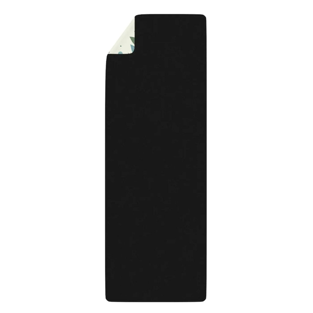 Teal Leaves Rubber Yoga Mat - Anti-Slip Microfiber - DipaliZ
