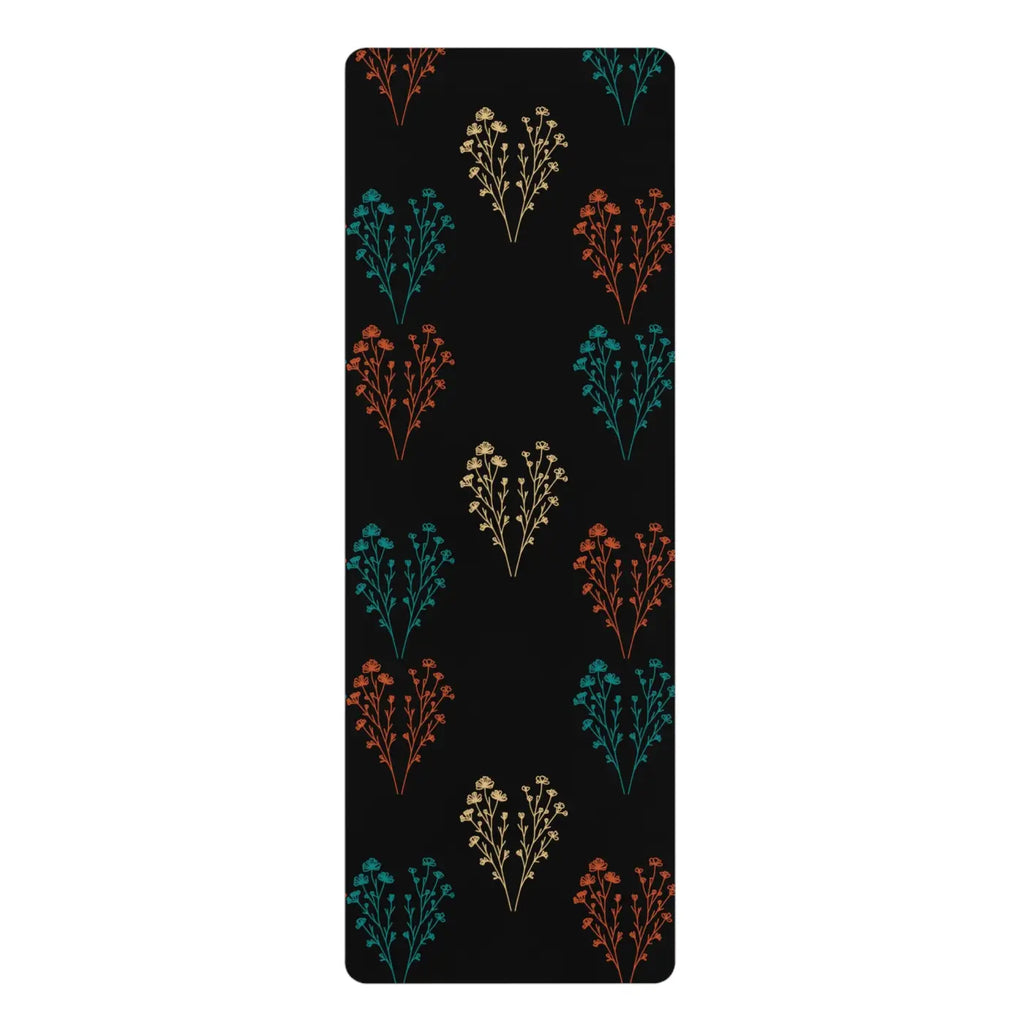 Wildflower Rubber Yoga Mat - Natural Rubber Base - DipaliZ