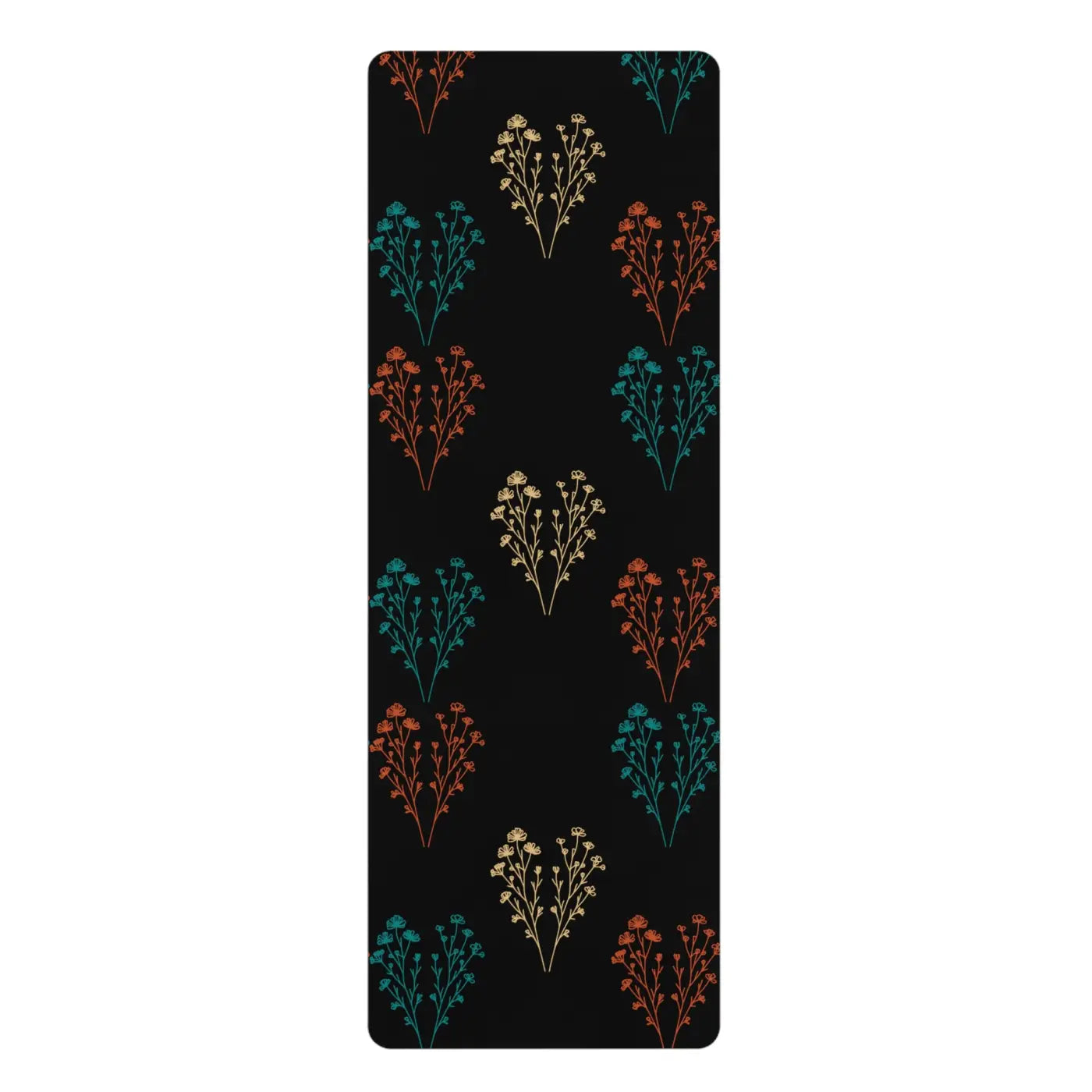 Wildflower Rubber Yoga Mat - Natural Rubber Base - DipaliZ