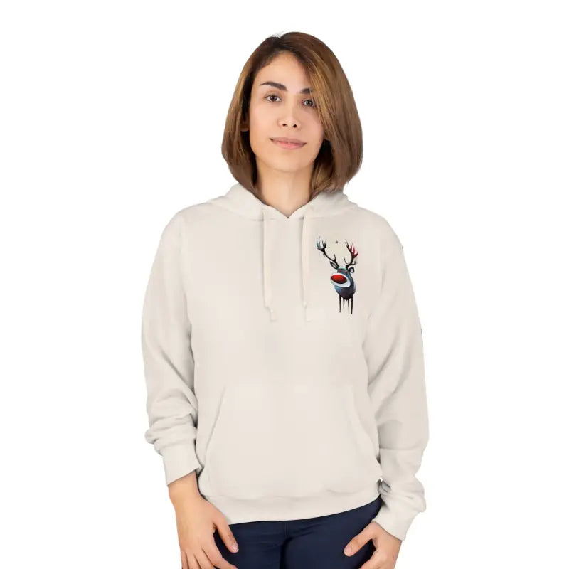 Rudolf Reindeer Christmas Pullover Hoodie - Festive Cozy - DipaliZ