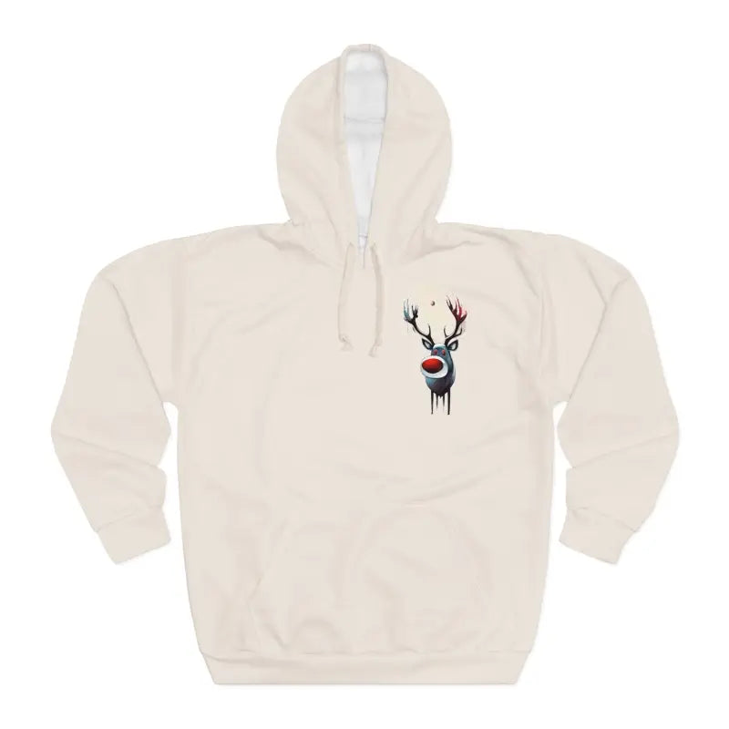 Rudolf Reindeer Christmas Pullover Hoodie - Festive Cozy - DipaliZ