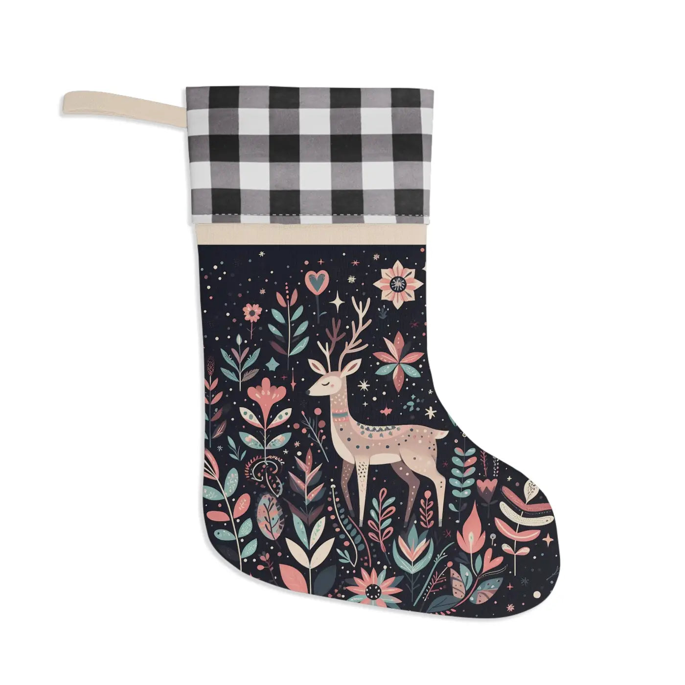 Personalized Rudolf Reindeer Christmas Stocking - DipaliZ