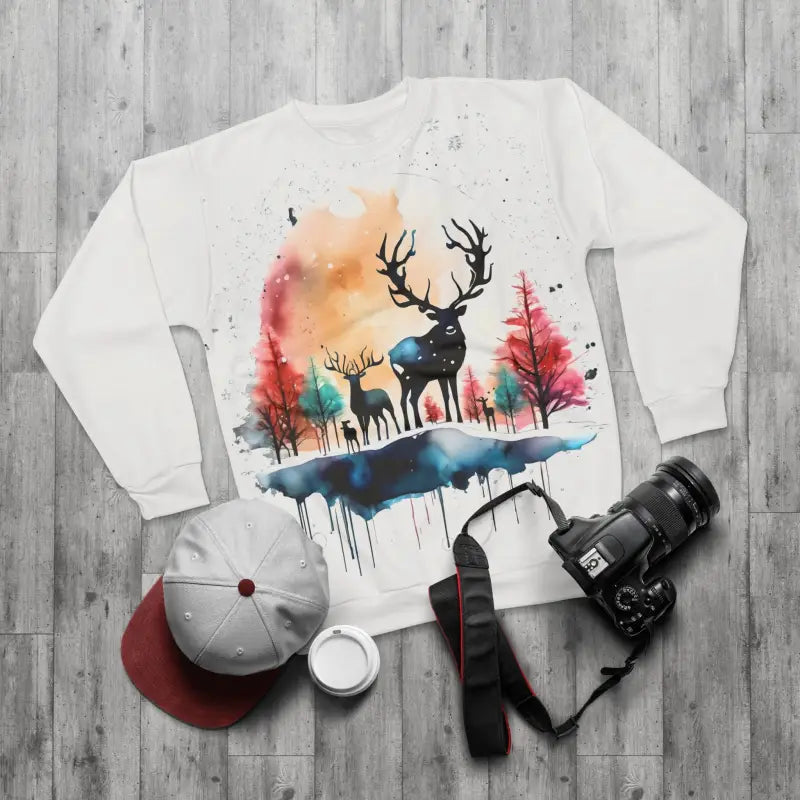 Rudolf Reindeer Christmas Sweatshirt - Holiday Party - DipaliZ