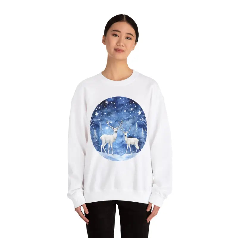 Rudolf Christmas Sweatshirt - Colorful Holiday Crewneck - DipaliZ