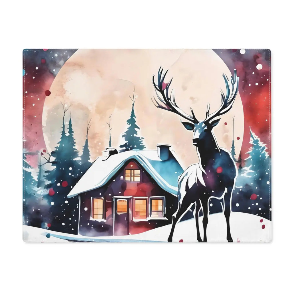 Rudolf Reindeer Placemat - Christmas Cabin Holiday Decor - DipaliZ