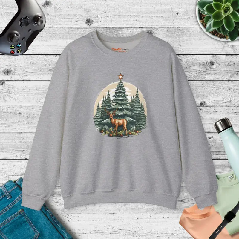 Rudolf Crewneck Sweatshirt - Holiday Gift for Her - DipaliZ