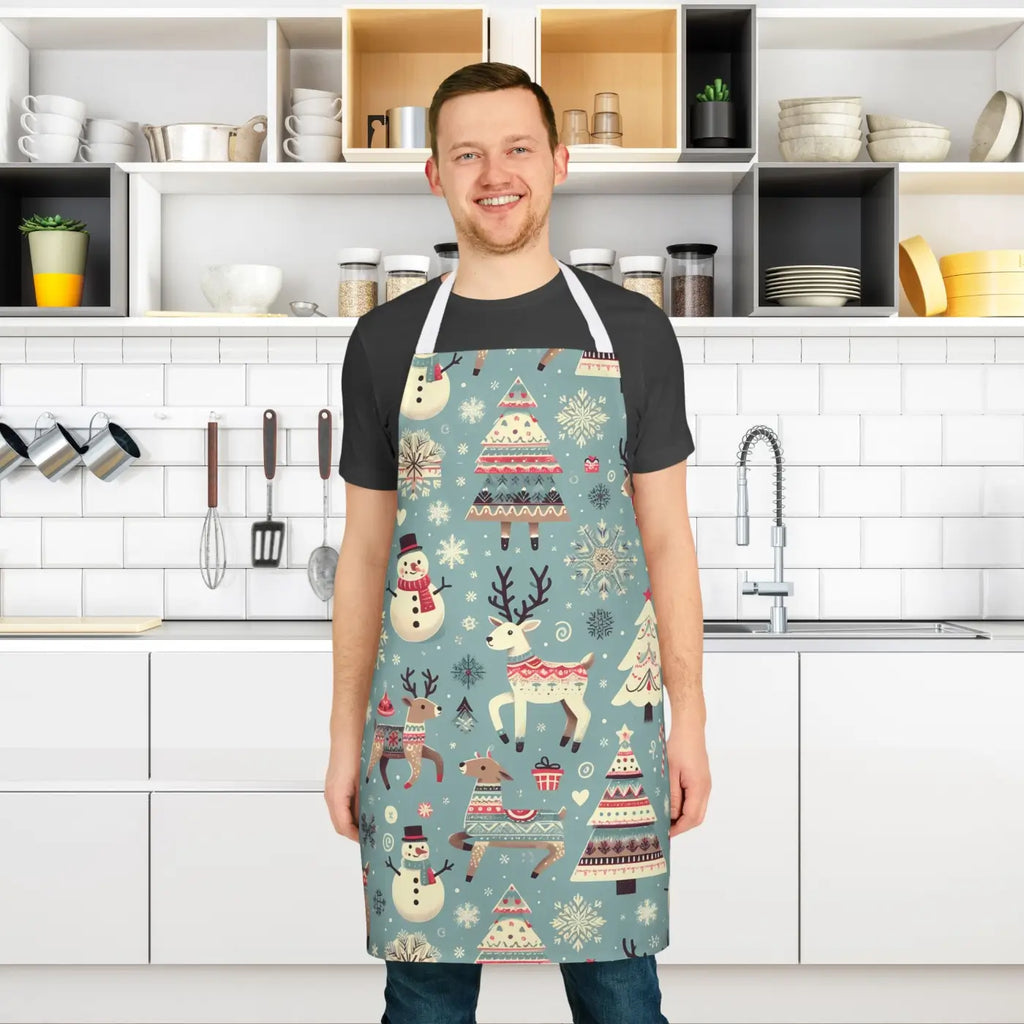 Magical Rudolph Reindeer Apron - Holiday Kitchen Essential - DipaliZ