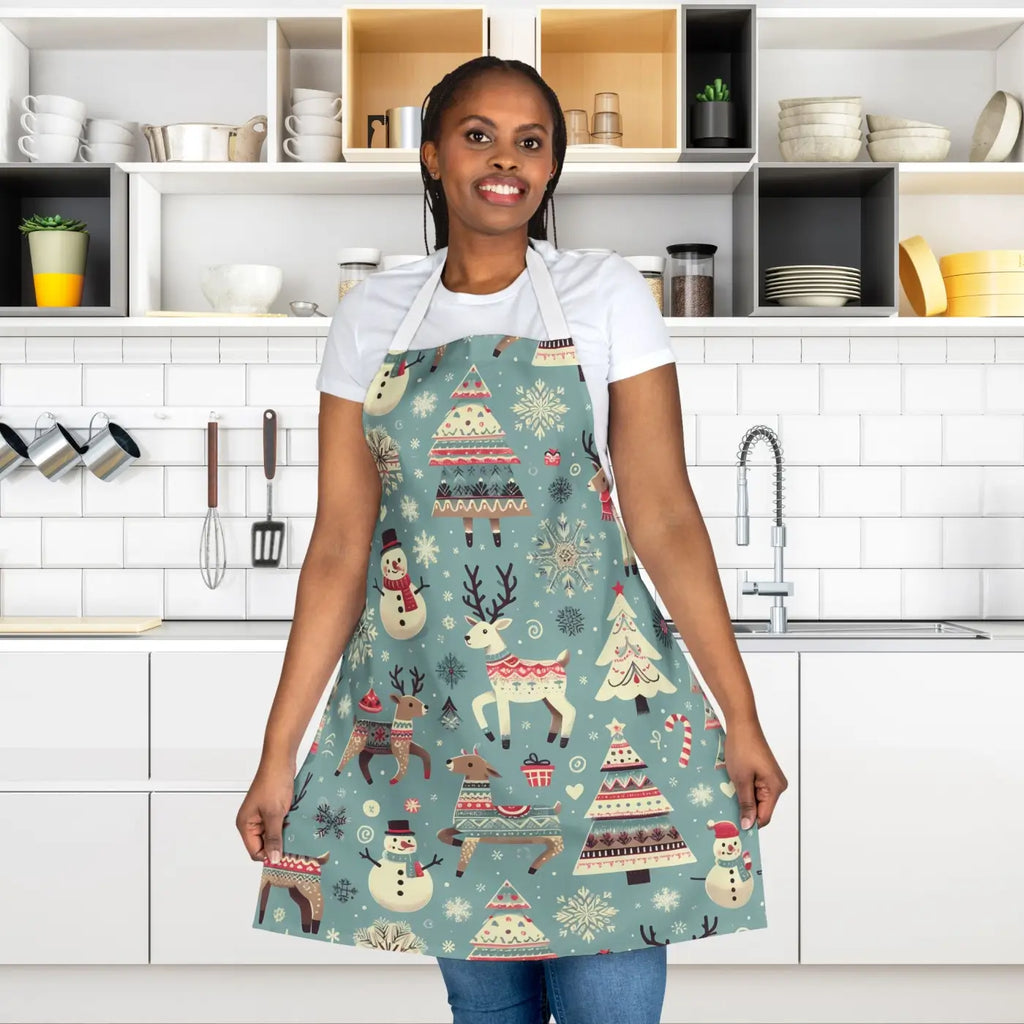 Magical Rudolph Reindeer Apron - Holiday Kitchen Essential - DipaliZ