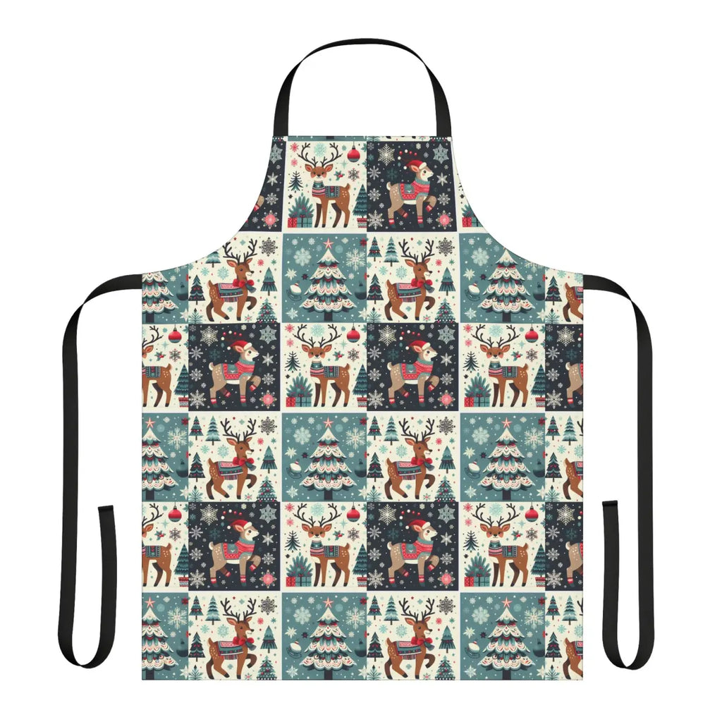 Reindeer Christmas Apron - Festive Holiday Kitchen Style - DipaliZ