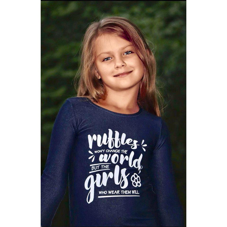 Change the World Denim Ruffle Cuff Shirts - Retiring