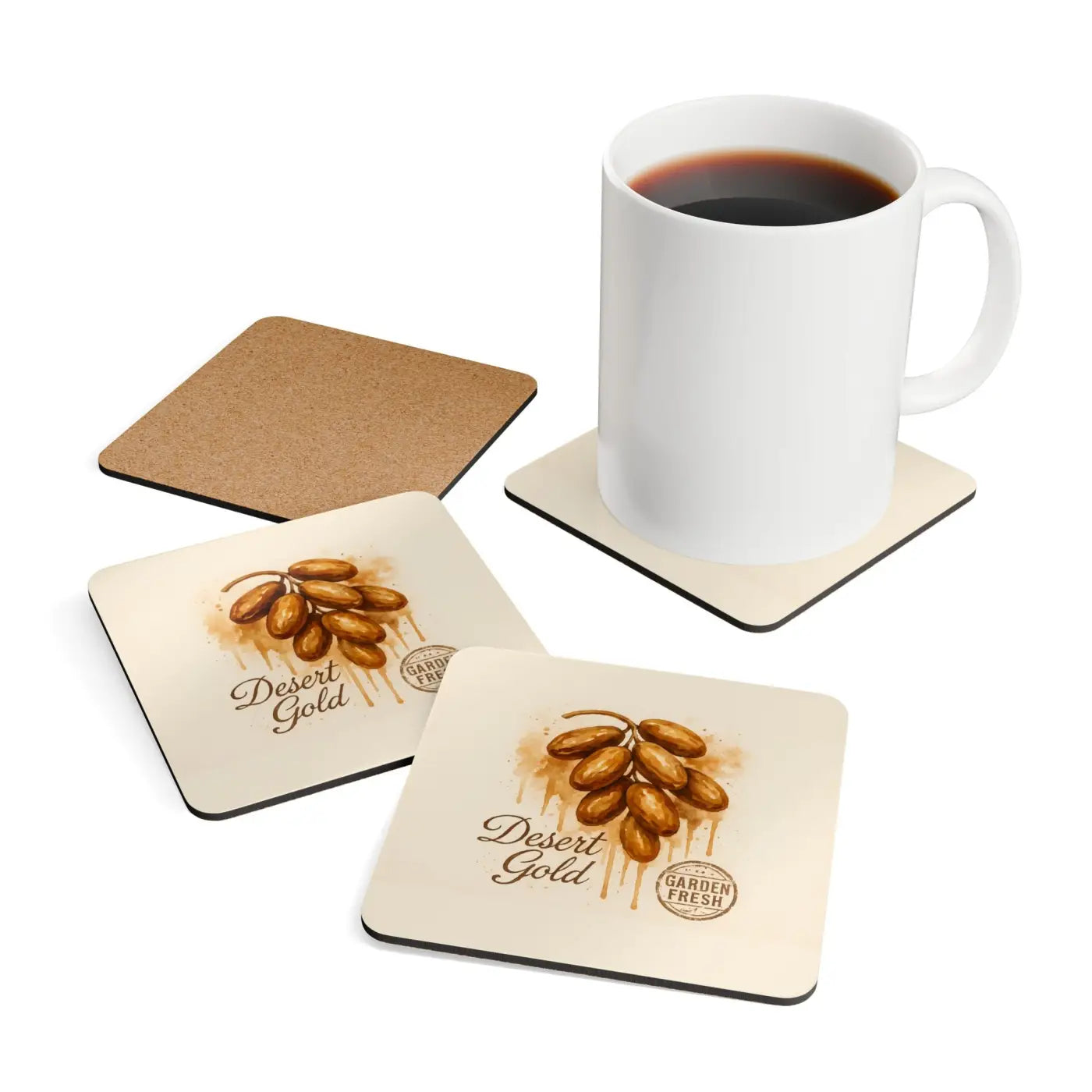 Premium Rustic Cork Coaster Set - Vibrant Table Decor - DipaliZ