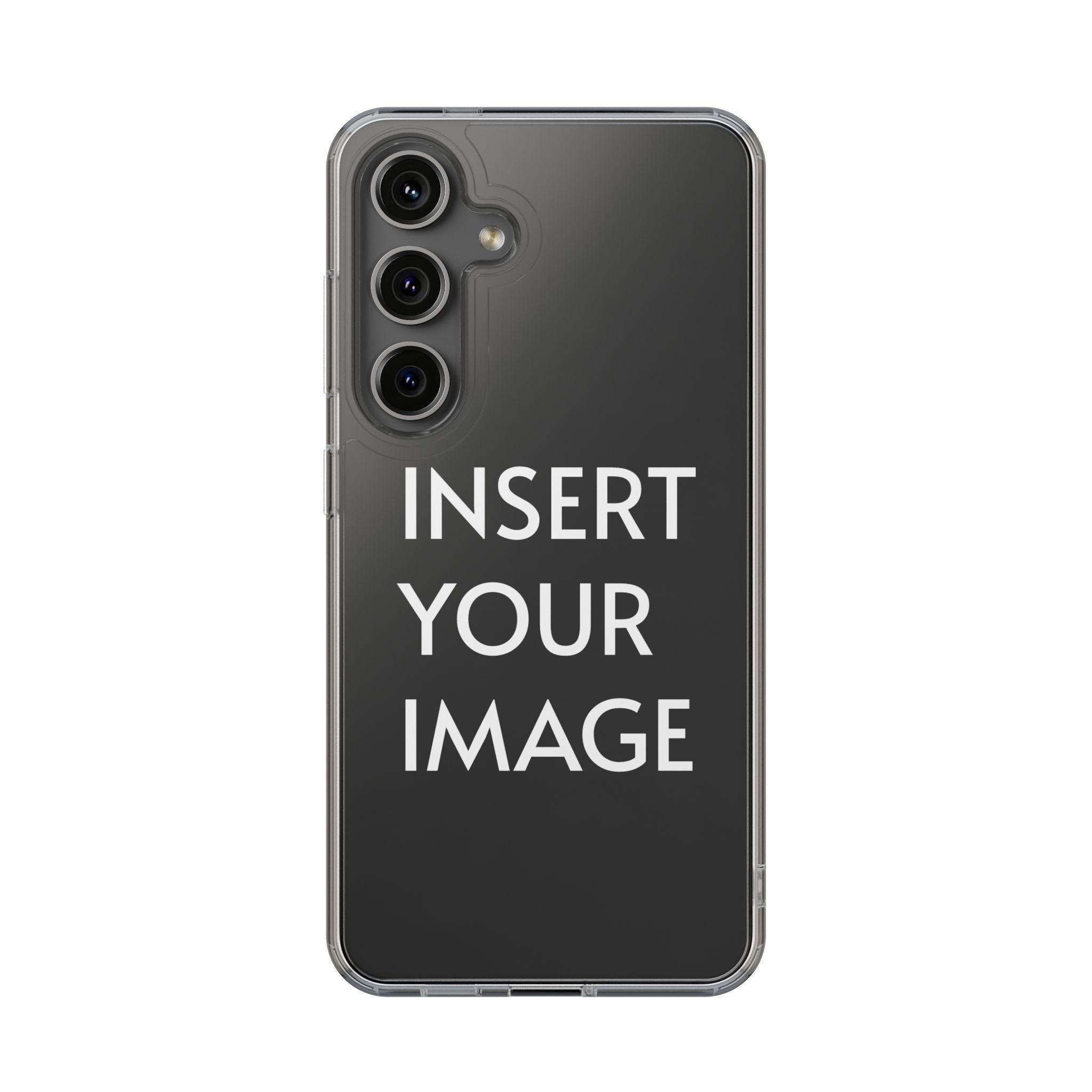 Custom Printed Clear Case for Samsung – Durable Polycarbonate & TPU Sides, Wireless Charging Compatible