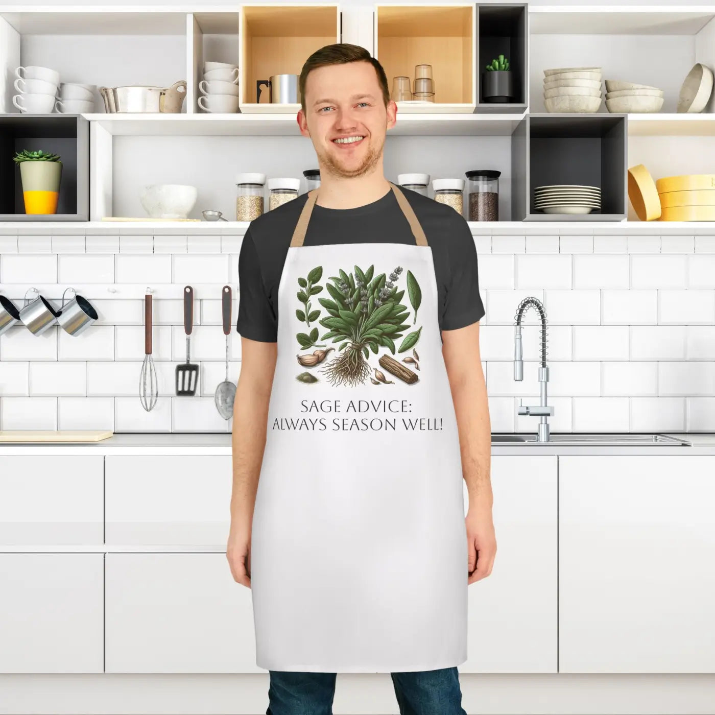 Sage Advice Apron - Tie-Back Closure Kitchen Style - DipaliZ