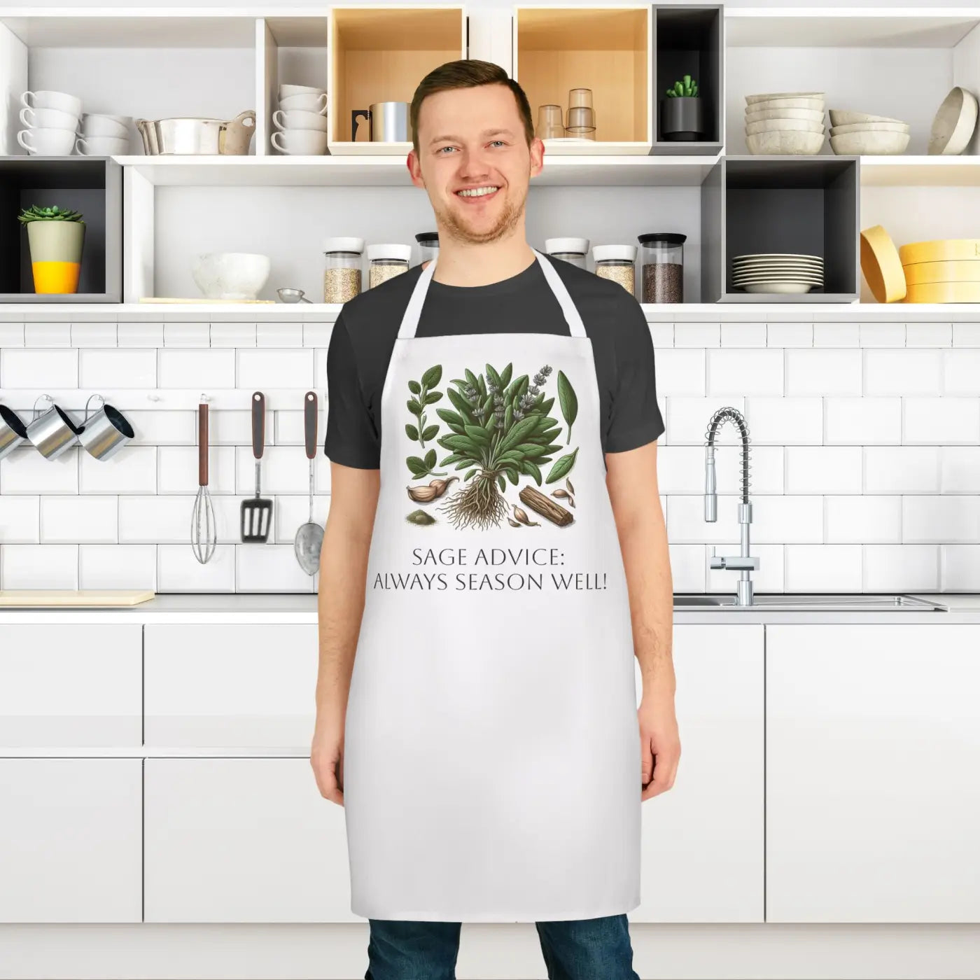 Sage Advice Apron - Tie-Back Closure Kitchen Style - DipaliZ