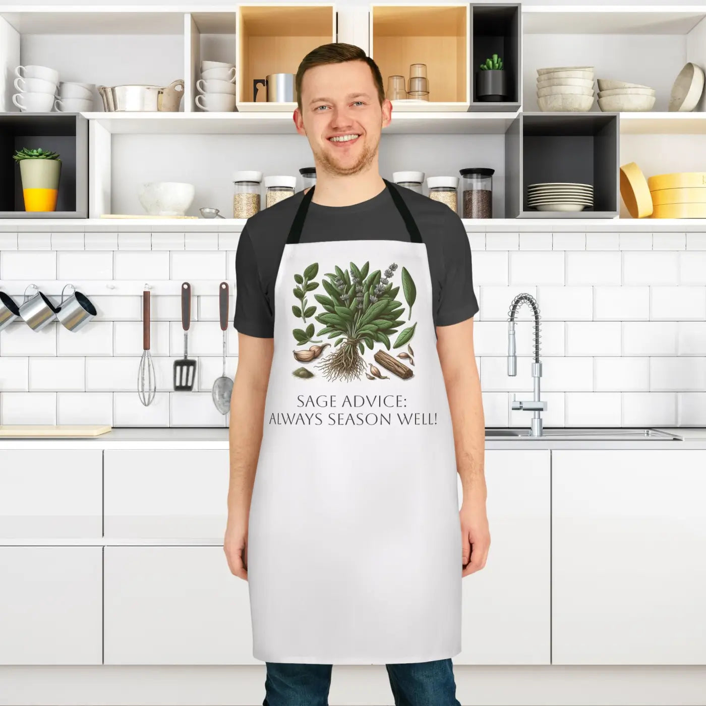 Sage Advice Apron - Tie-Back Closure Kitchen Style - DipaliZ