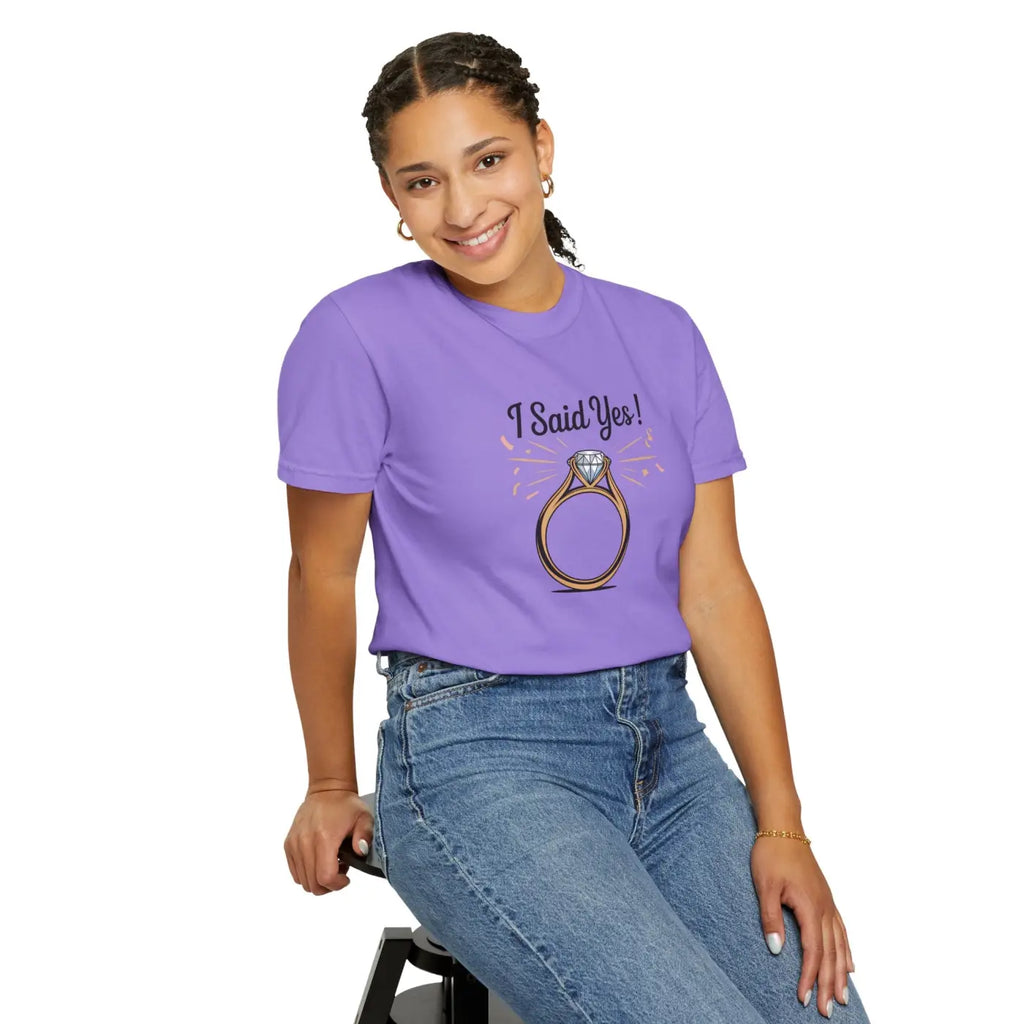 Unisex Wedding Tee - Just Said Yes Engagement - DipaliZ