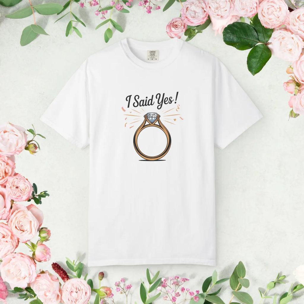 Unisex Wedding Tee - Just Said Yes Engagement - DipaliZ