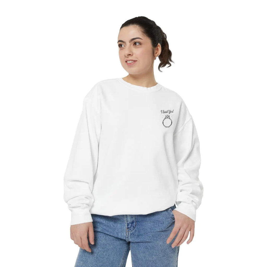 Wedding Ring Graphic Cozy Unisex Pullover - All-Day Comfort - DipaliZ